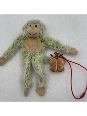 2006 American Girl Doll Jess Travel Green Monkey Plush & Butterfly Camera